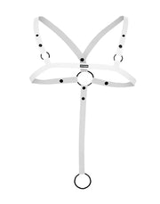 Cut4Men - Imbracatura incrociata con anello a C - Imbracatura - Wit-Erotiekvoordeel.nl