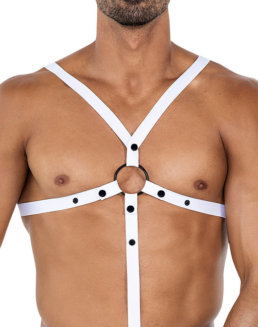 Cut4Men - C-Ring Crossed Harness - Harness - White-Erotiekvoordeel.nl