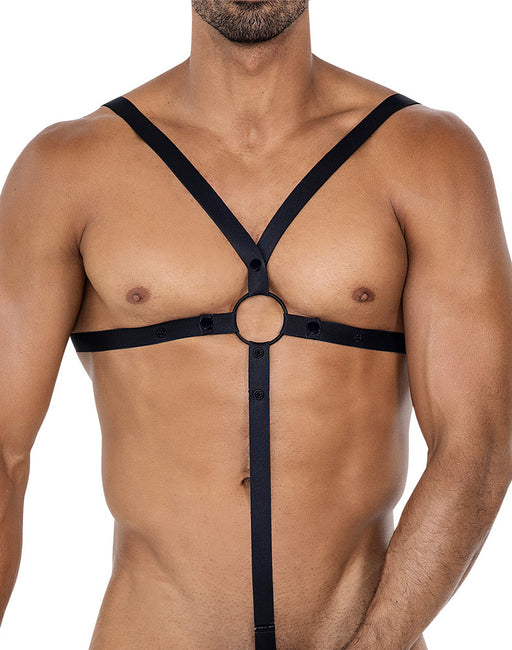 Cut4Men - C-Ring Crossed Harness - Harness - Black-Erotiekvoordeel.nl
