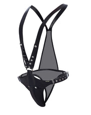 Cut4Men - Dungeon - Imbracatura full body effetto bagnato - Nero-Erotiekvoordeel.nl