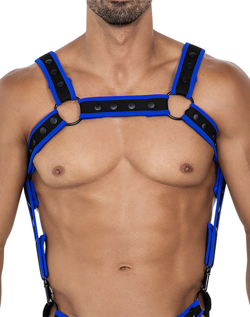 Cut4Men - Harness - Neo - Blue/Black-Erotiekvoordeel.nl