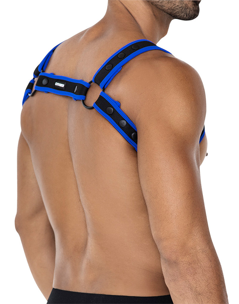 Cut4Men - Imbracatura - Neo - Blu/Nero-Erotiekvoordeel.nl