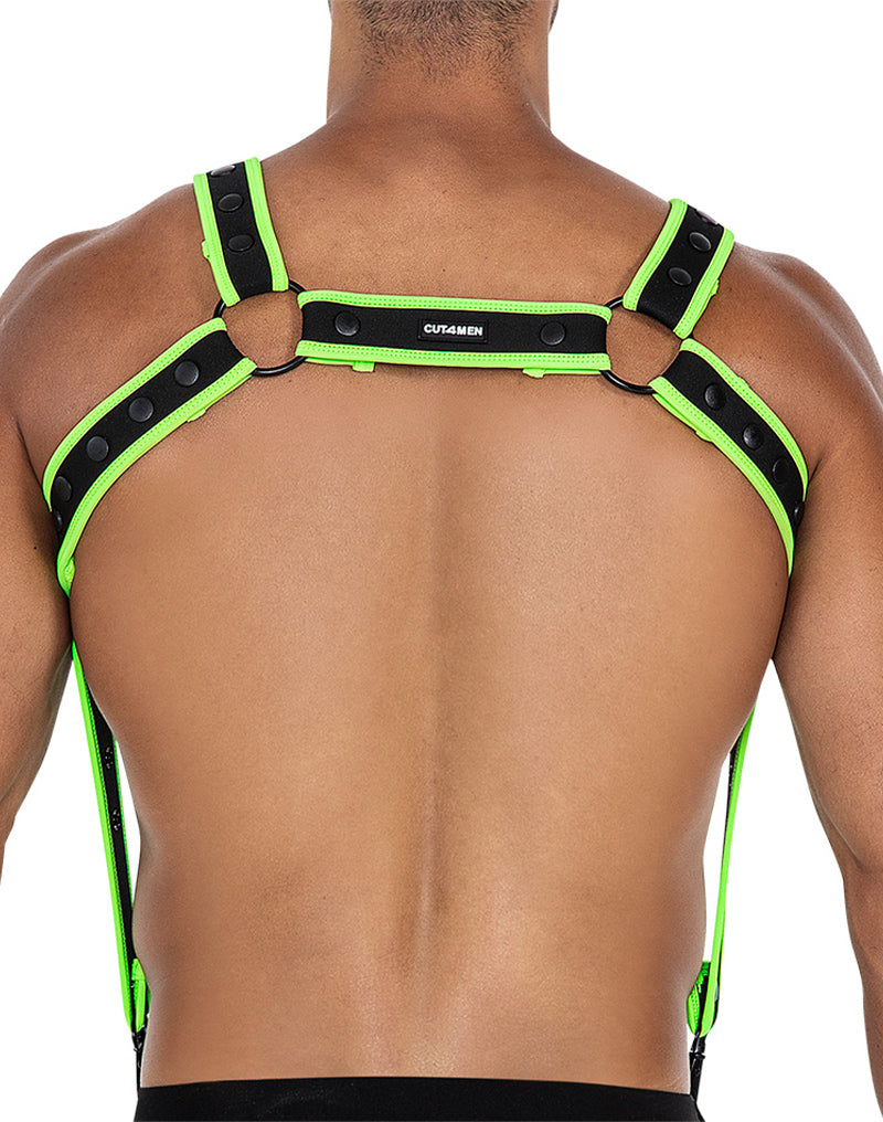 Cut4Men - Imbracatura - Imbracatura - Neo - Neon/Nero-Erotiekvoordeel.nl
