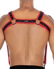 Cut4Men - Imbracatura - Neo - Rosso/Nero-Erotiekvoordeel.nl