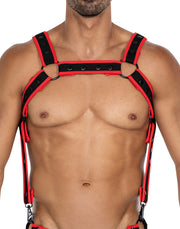 Cut4Men - Imbracatura - Imbracatura - Neo - Rosso/Nero-Erotiekvoordeel.nl