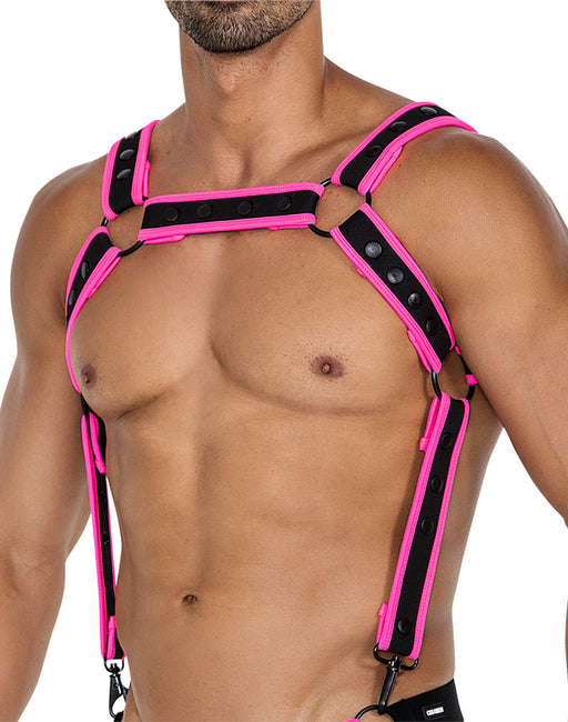 Cut4Men - Harness - Neo - Pink/Black-Erotiekvoordeel.nl