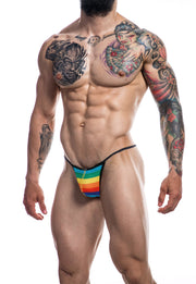 Cut4Men - Tanga sexy para hombre - Arcoíris - Erotiekvoordeel.nl