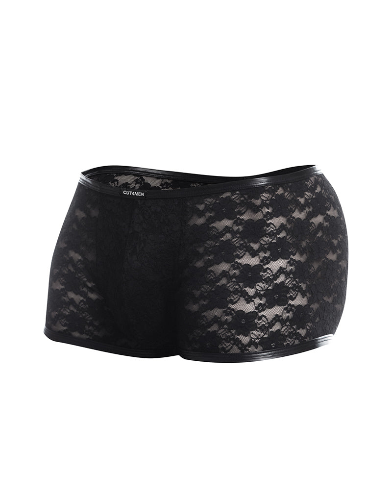Cut4Men - Boxer sexy in pizzo - Nero-Erotiekvoordeel.nl