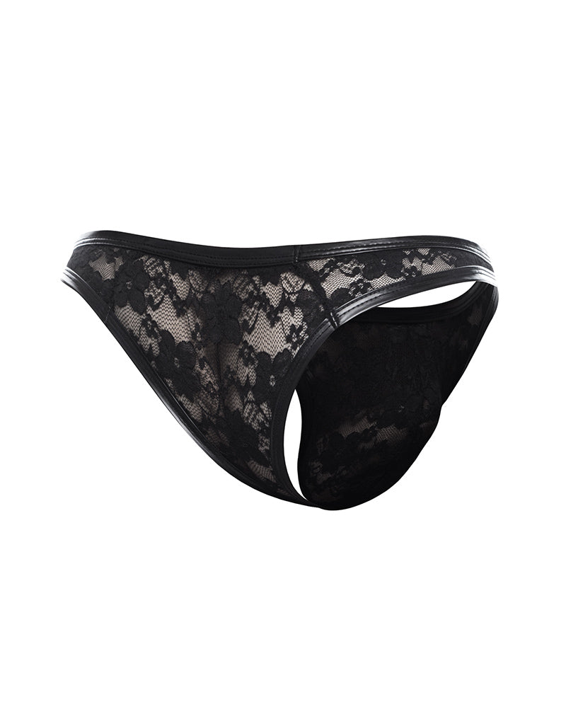 Cut4Men - Braguitas de encaje sexy para hombre - Negro-Erotiekvoordeel.nl