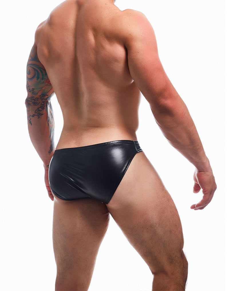 Cut4Men - Slip da uomo sexy effetto bagnato - Boost - Nero-Erotiekvoordeel.nl