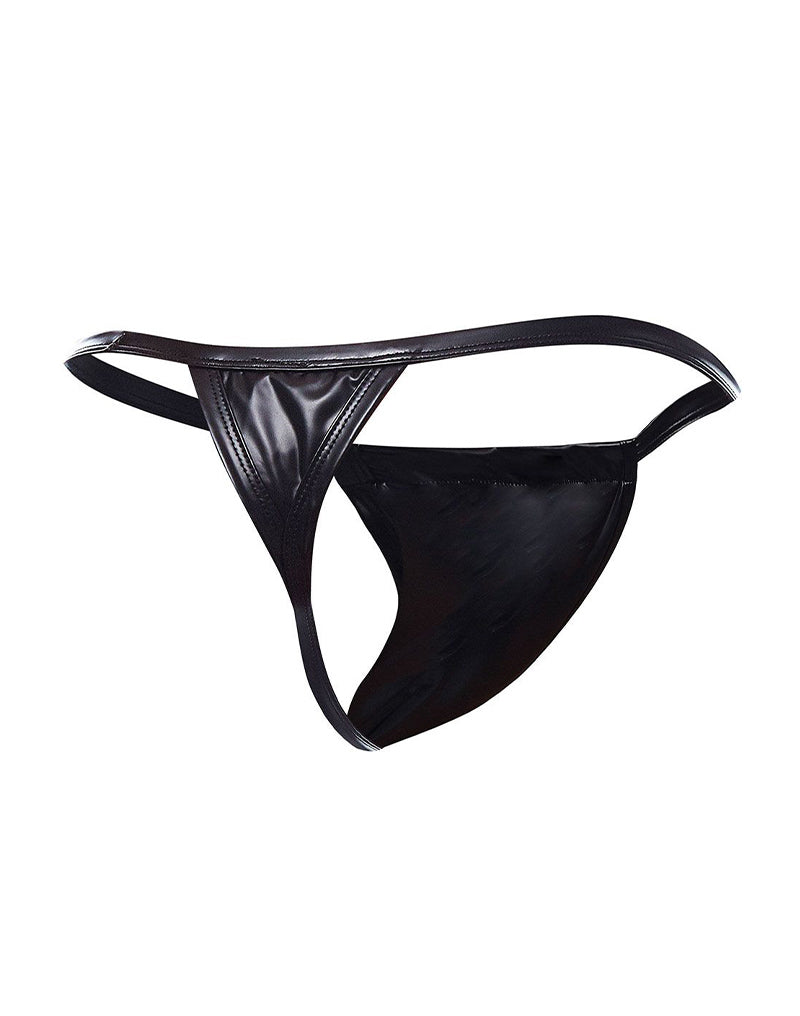 Cut4Men - Sexy Wetlook Herren-String - Boost - Schwarz - Erotiekvoordeel.nl