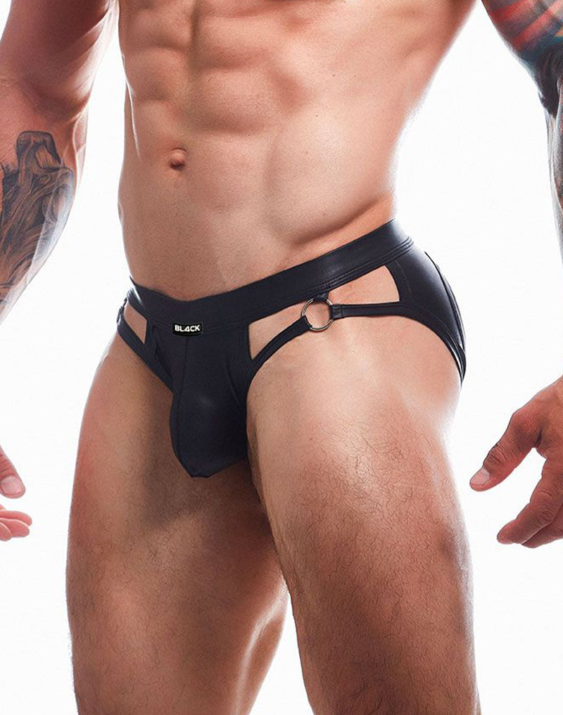 Cut4Men - Sexy Wetlook-Herren-String - Boost - Schwarz-Erotiekvoordeel.nl