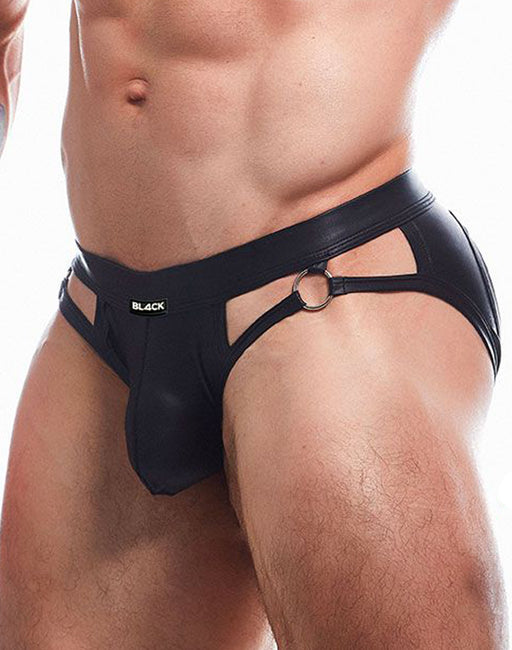 Cut4Men - Sexy Wetlook Jockstrap - Dungeon - Black-Erotiekvoordeel.nl