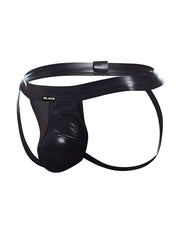 Cut4Men - Sexy Wetlook Jockstrap - Black-Erotiekvoordeel.nl
