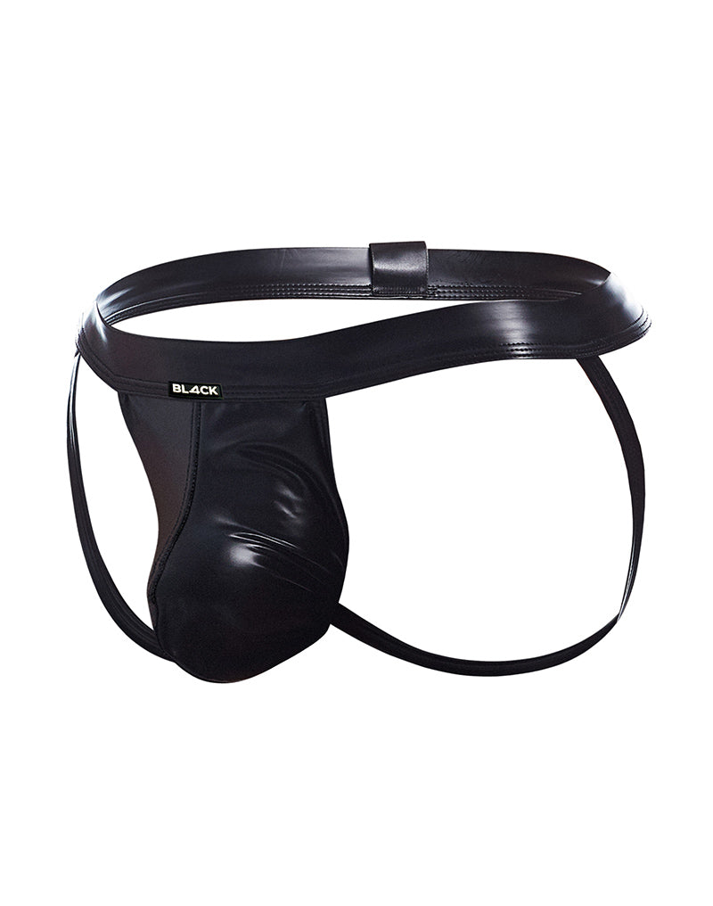 Cut4Men - Sexy Wetlook Jockstrap - Black-Erotiekvoordeel.nl