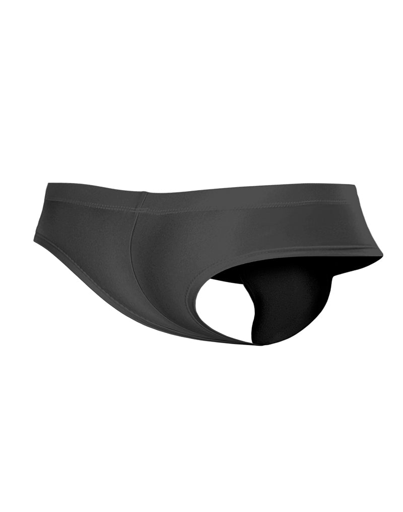 Cut4Men - Slip sexy hybride en spandex pour homme - Noir-Erotiekvoordeel.nl