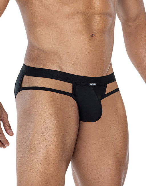 Cut4Men - Spandex Sexy Web Jockstrap - Black-Erotiekvoordeel.nl