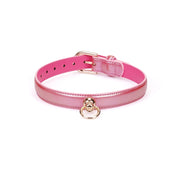 Liebe Seele - Lustre Rose - Lederen Collar met Leash - Parelmoer Roze met Gouden Hardware-Erotiekvoordeel.nl