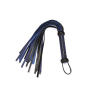 Liebe Seele - Cerulean Dominion - Exclusieve Lederen Flogger - Zwart/Donkerblauw-Erotiekvoordeel.nl