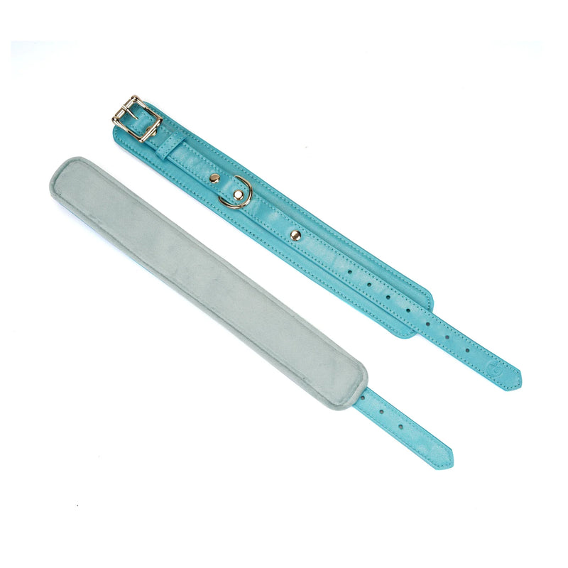 Liebe Seele - Blue Lamb - Lamslederen Boeien - Blauw met Gouden Hardware-Erotiekvoordeel.nl