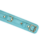 Liebe Seele - Siren's Cove Lamslederen Collar met Leiband - Turquoise-Erotiekvoordeel.nl