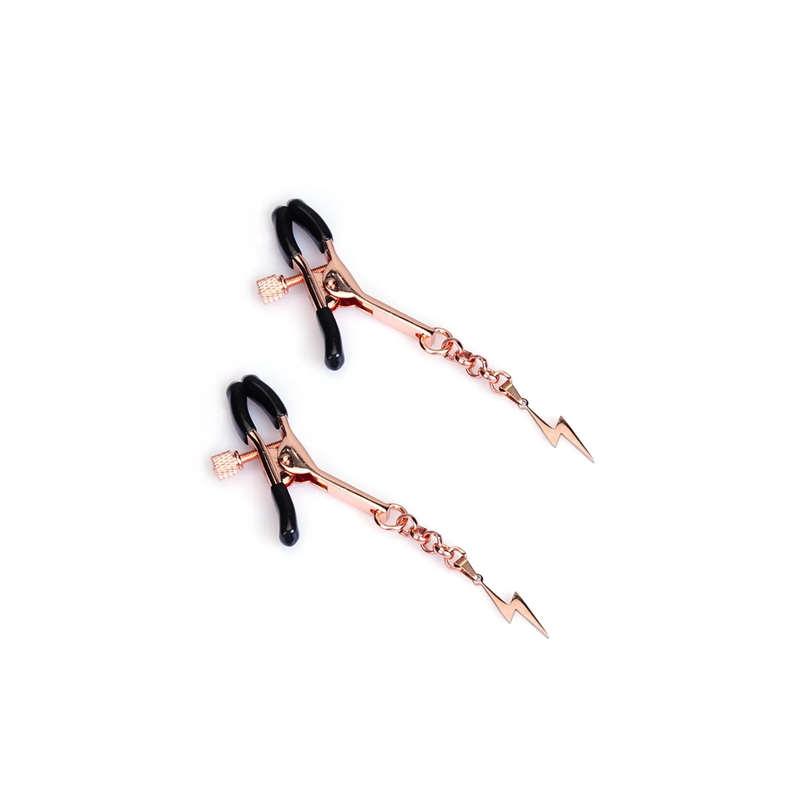 Liebe Seele - Luxe Tepelklemmen met Bliksemschicht - Rose Goud-Erotiekvoordeel.nl