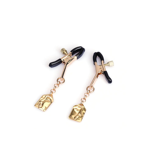 Liebe Seele - Luxe Tepelklemmen met Masker Hangertjes - Goud-Erotiekvoordeel.nl