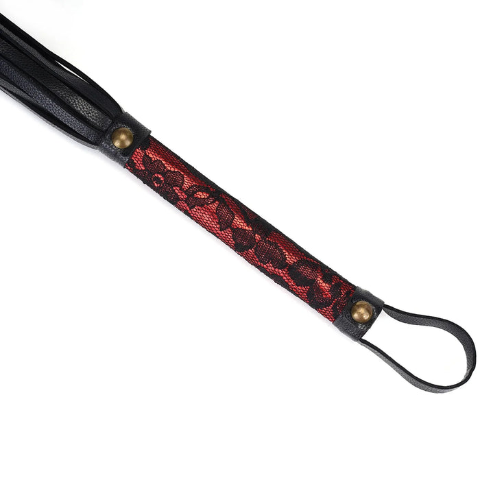 Liebe Seele - Victorian Garden - Kleine Flogger - Vegan Vriendelijk - Rood/Zwart-Erotiekvoordeel.nl