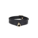 Liebe Seele - Demon's Kiss - Smalle Curved Collar Met Leash - Luxe En exclusief ontwerp - Zwart/Goud-Erotiekvoordeel.nl