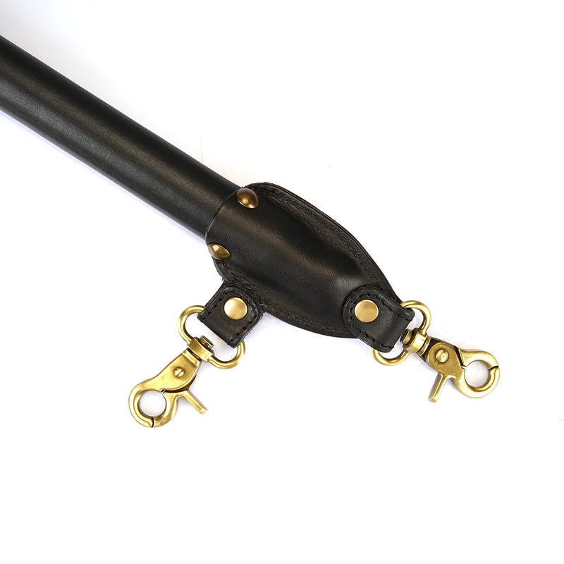 Liebe Seele - Samurai Spreader Bar - Zwart Leren Spreidstang 66,5 cm-Erotiekvoordeel.nl
