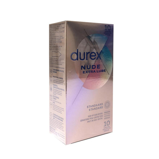 Durex - Condoms Nude Extra Lube 10 Pcs-Erotiekvoordeel.nl