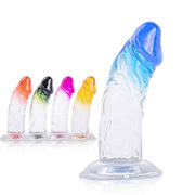 Deep Desire - Dildo - Synthetic Rubber - 15 cm - Transparent/Pink-Erotiekvoordeel.nl