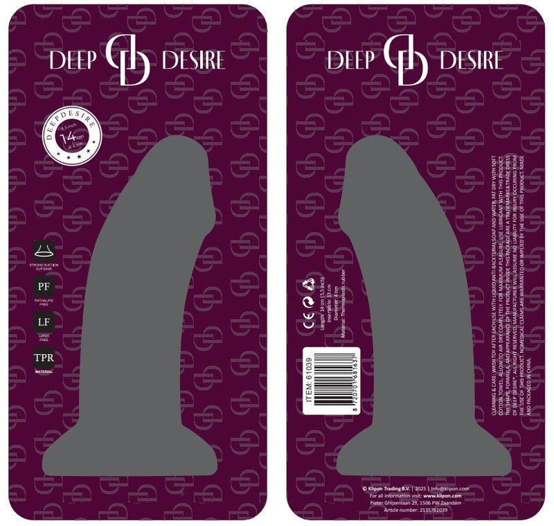 Deep Desire - Dildo - Synthetic Rubber - 15 cm - Transparent/Pink-Erotiekvoordeel.nl