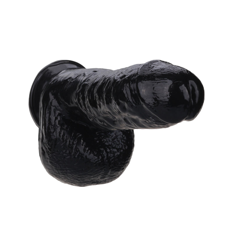 Deep Desire - Dildo with Suction Cup - TPR - 19 cm - Black-Erotiekvoordeel.nl