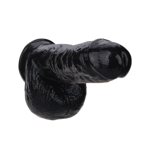 Deep Desire - Dildo with Suction Cup - TPR - 19 cm - Black-Erotiekvoordeel.nl