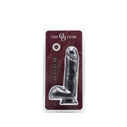 Deep Desire - Dildo with Suction Cup - TPR - 19 cm - Black-Erotiekvoordeel.nl
