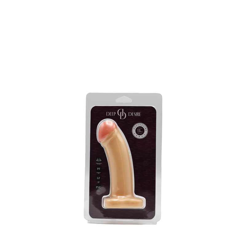 Deep Desire - PVC Dildo - 15 cm – Light Skin Tone-Erotiekvoordeel.nl