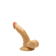 Deep Desire - Dildo Z PVC Z Moszną I Przyssawką - 16,5 Cm - Jasny Kolor Skóry - Erotiekvoordeel.nl