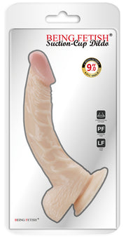Deep Desire - Gode en PVC avec scrotum et ventouse - 22 cm - Teint clair-Erotiekvoordeel.nl
