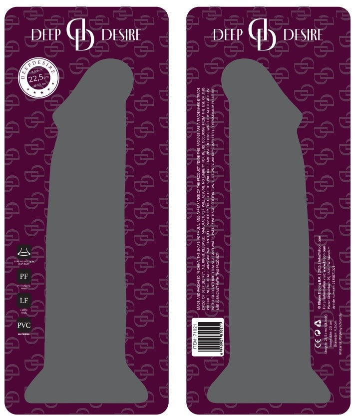 Deep Desire - Consolador de PVC - 24,6 cm - Tono piel claro-Erotiekvoordeel.nl