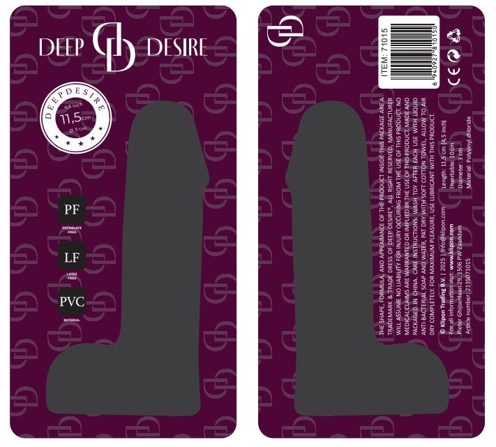 Deep Desire - Przezroczysty Mały Dildo - PVC - 11,5 Cm - Lila-Erotiekvoordeel.nl