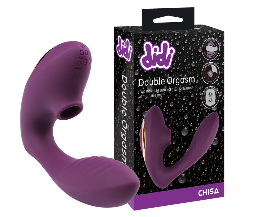 Didi - Double Orgasm - Partner & Luchtdruk Vibrator - Paars-Erotiekvoordeel.nl