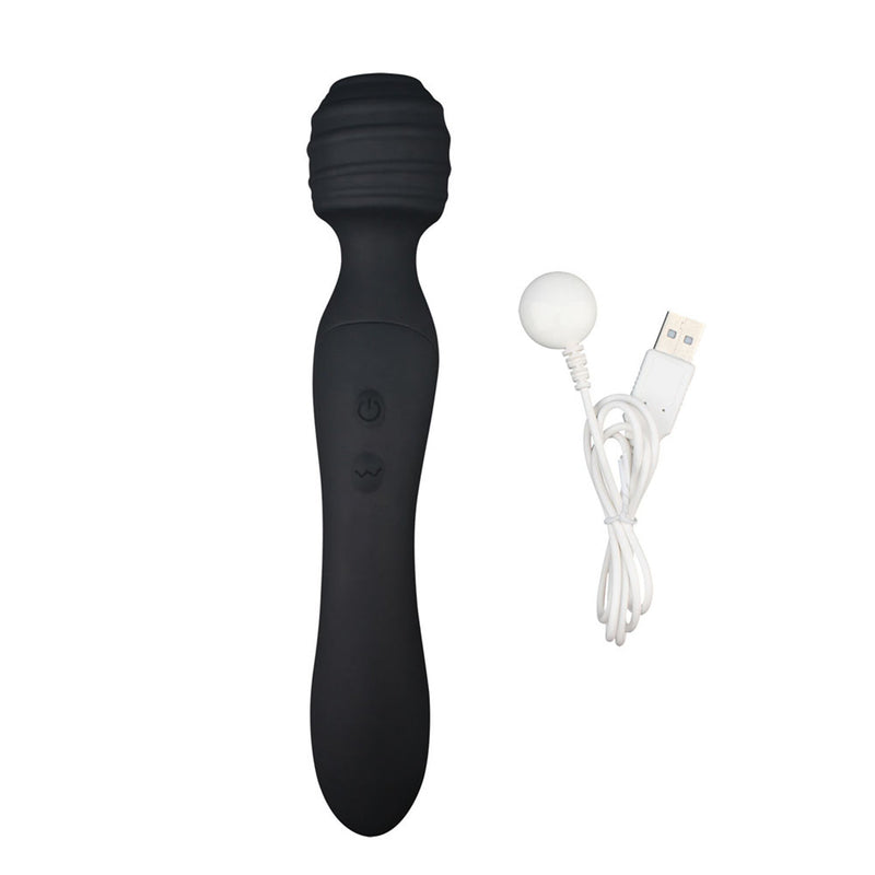 Didi - Vibrador de varita dual Ultimate - Se puede usar por ambos lados - Negro-Erotiekvoordeel.nl