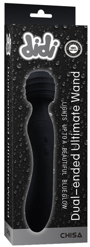 Didi - Dual-Ended Ultimate Wand Vibrator - Aan Twee Kanten te Gebruiken - Zwart-Erotiekvoordeel.nl