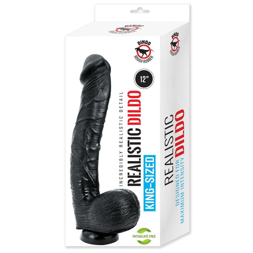 Dinoo - Curve - XXL Dildo - 31 x 5.5 cm - Black-Erotiekvoordeel.nl