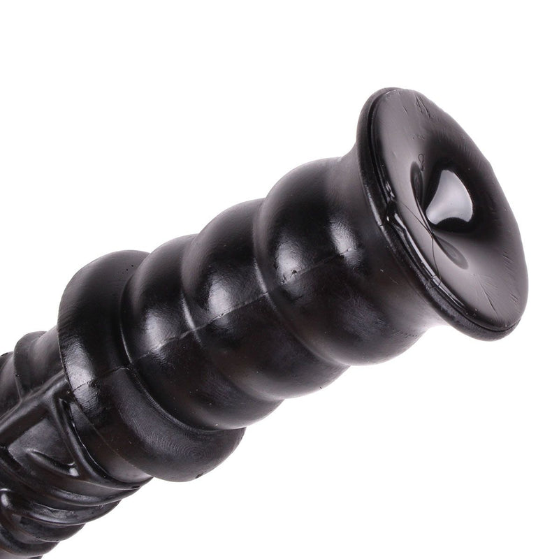 Dinoo - Damocles - XXL-Dildo mit Griff - 42,5 x 4,5 cm - Schwarz-Erotiekvoordeel.nl