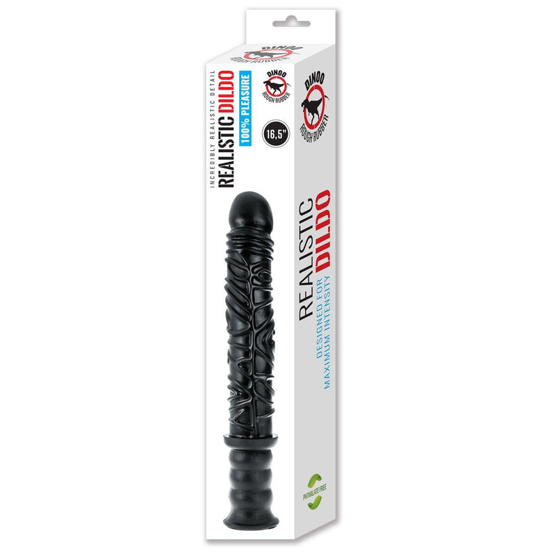 Dinoo - Damocles - XXL-Dildo mit Griff - 42,5 x 4,5 cm - Schwarz-Erotiekvoordeel.nl