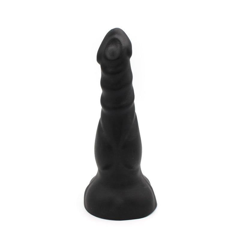 Dinoo - XXL Anaal Dildo - Amorino - 25.5 x 7.4 cm - TPE - Zwart-Erotiekvoordeel.nl