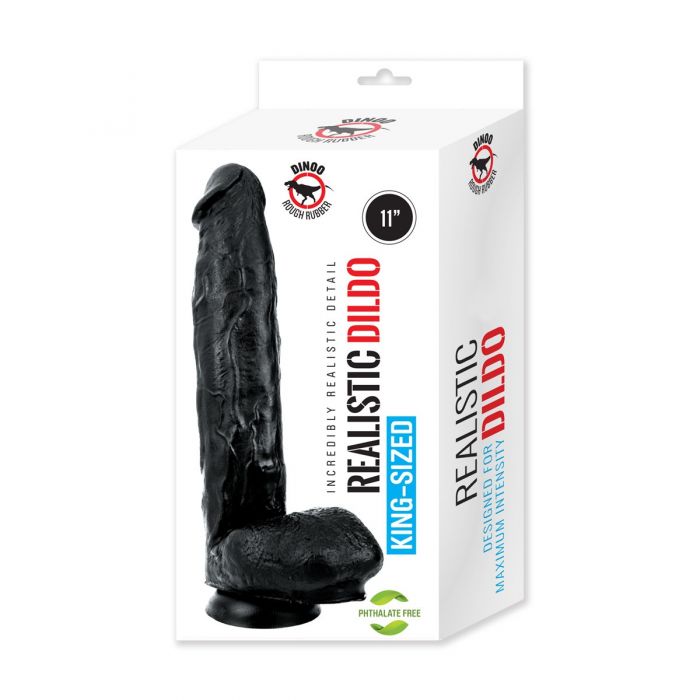 Dinoo - Monster - XXL Dildo - 28 x 5,5 cm - Zwart-Erotiekvoordeel.nl
