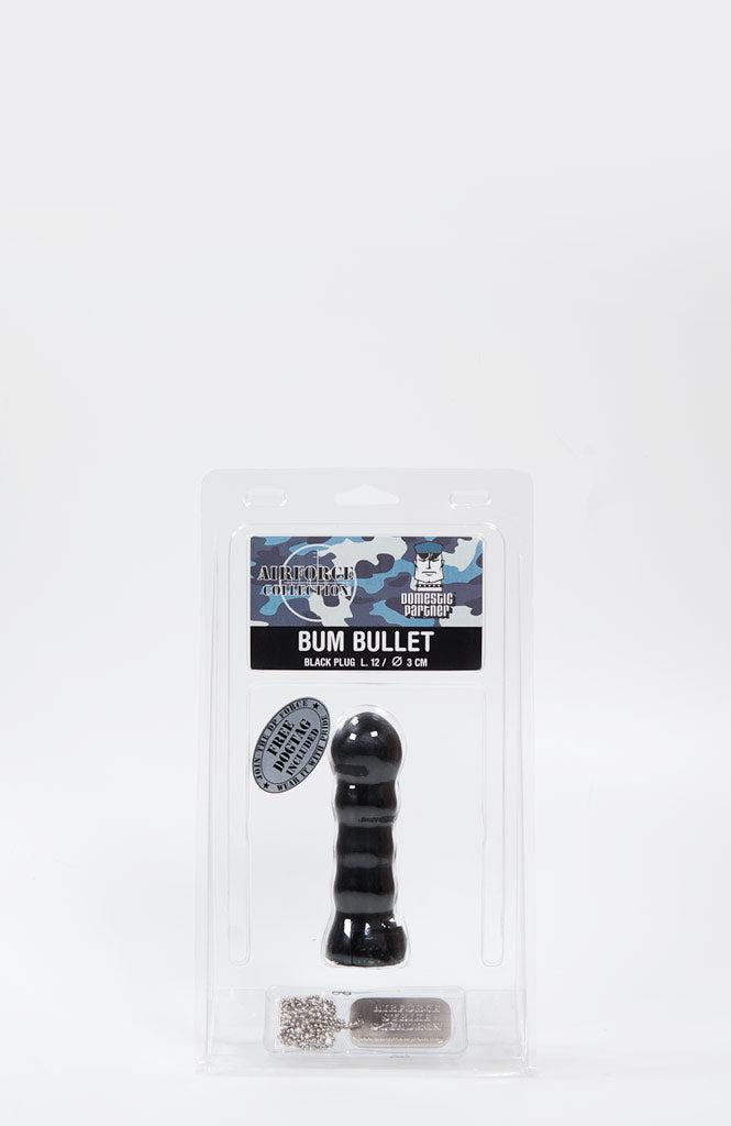Domestic Partner - Bum Bullet - Buttplug - 12 x 3 cm - Zwart-Erotiekvoordeel.nl